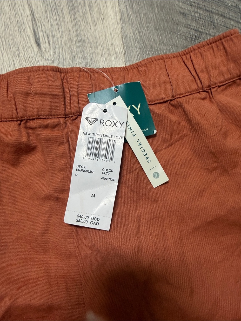 Roxy Women's Orange Drawstring Casual Shorts - Picture 4 of 9
